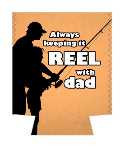 pun fishing always keeping it reel with dad happy fathers day stickers, magnet