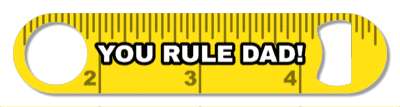 pun funny you rule dad ruler tape measure stickers, magnet