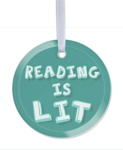 pun reading is lit funny stickers, magnet