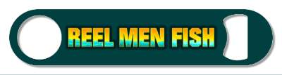 punny pun funny reel men fish stickers, magnet