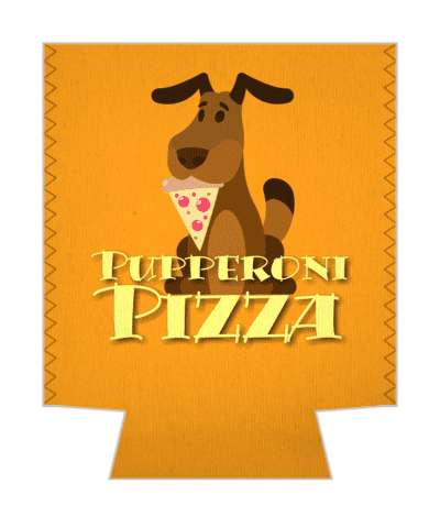 pupperoni pizza puppy dog cute slice pun stickers, magnet