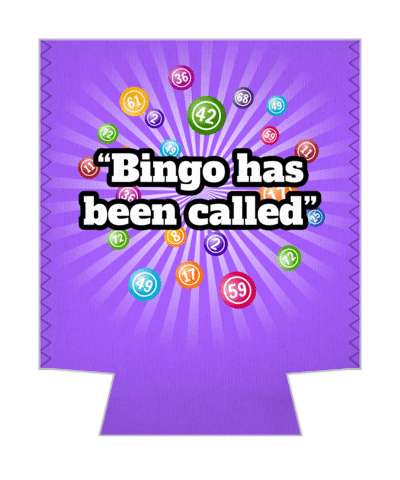 purple bingo has been called rays burst bingo balls stickers, magnet