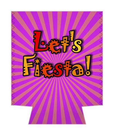 purple burst colorful lets fiesta stickers, magnet