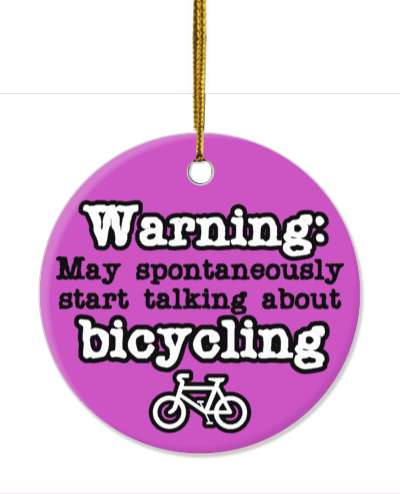 purple danger symbol warning may spontaneously start talking about bicycling stickers, magnet