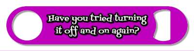 purple have you tried turning it off and on again computer saying stickers, magnet