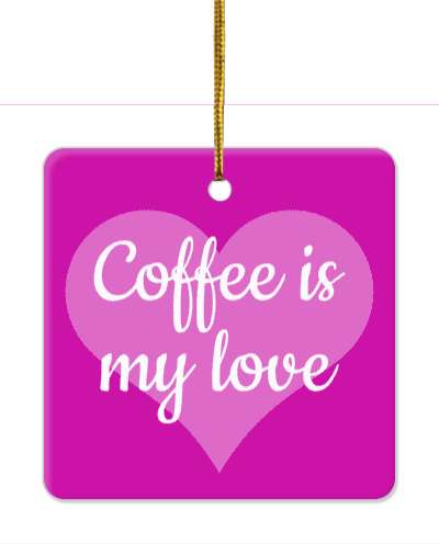 purple heart coffee is my love stickers, magnet