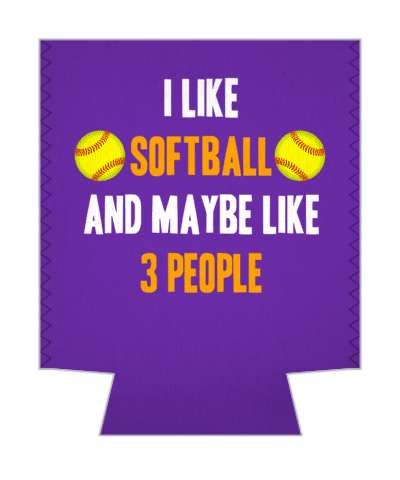 purple i like softball and maybe like three people funny stickers, magnet