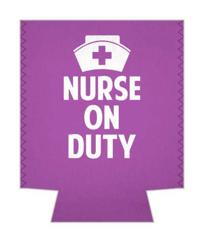 purple nurse on duty cap stickers, magnet