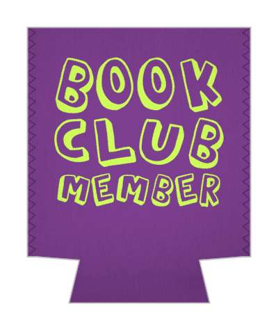 purple pale green book club member stickers, magnet