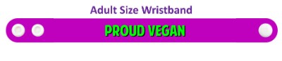 purple proud vegan wristband
