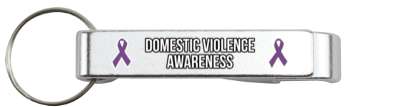 purple ribbon domestic violence awareness stickers, magnet