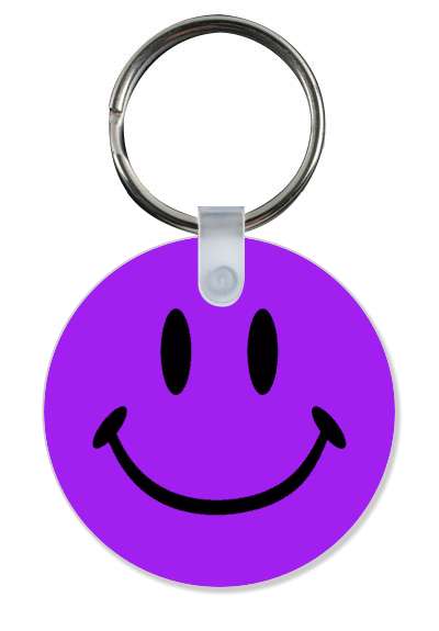 purple smiley emoji smile face classic stickers, magnet