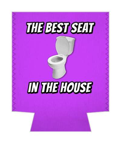 purple the best seat in the house toilet stickers, magnet