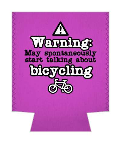 purple warning may spontaneously start talking about bicycling riding bike stickers, magnet