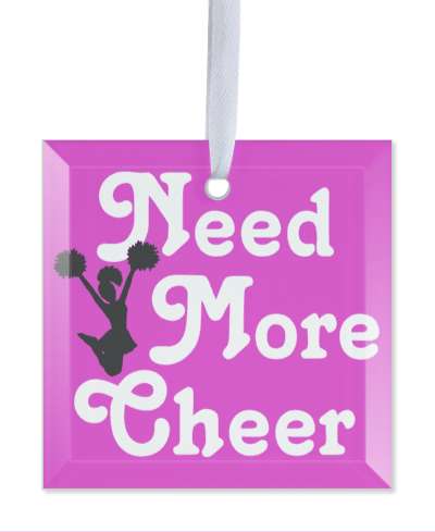 purple white need more cheer cheerleader silhouette stickers, magnet