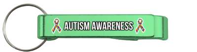 puzzle ribbon autism awareness stickers, magnet
