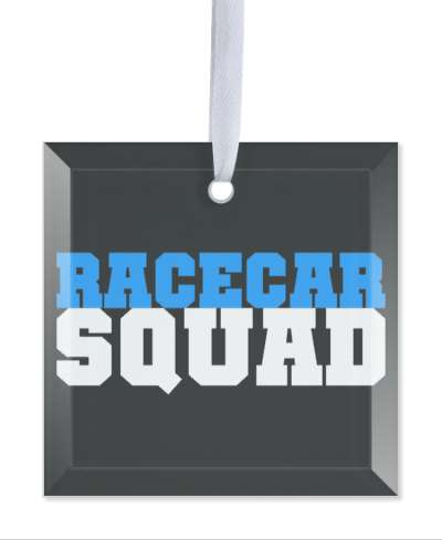 racecar squad black blue white stickers, magnet