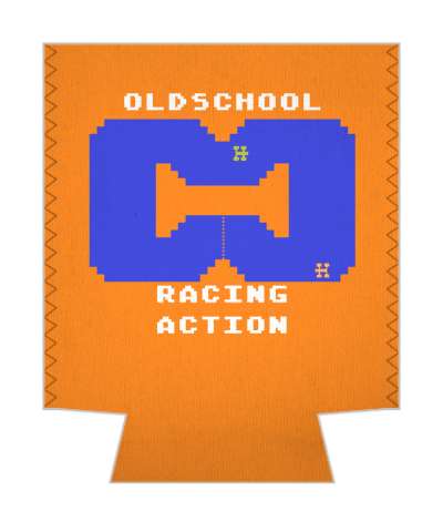 racetrack pixel old school racing action atari 2600 stickers, magnet