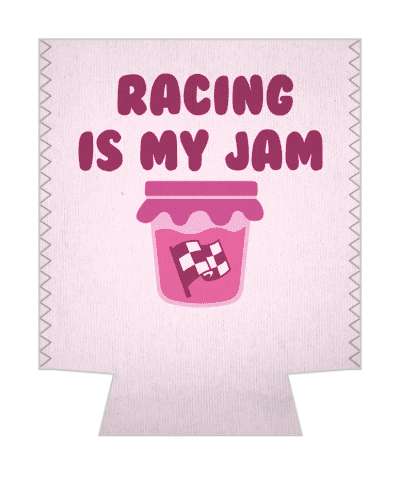 racing flag in jar racing is my jam wordplay stickers, magnet