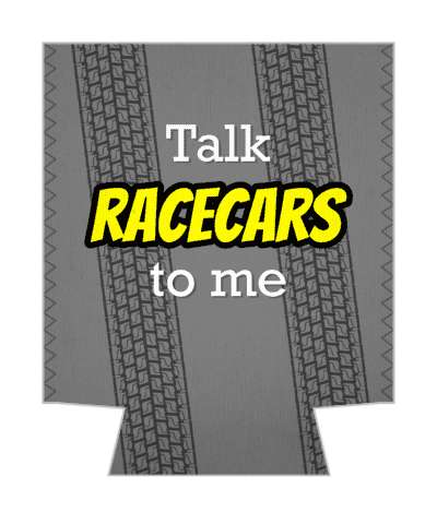 racing tire tracks talk racecars to me stickers, magnet