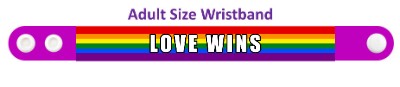 rainbow lgbt love wins purple wristband