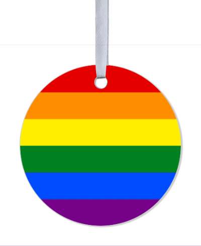 rainbow pride flag lgbt metal circle stickers, magnet