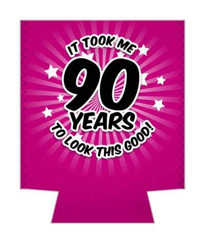 raspberry burst it took me 90 years to look this good 90th birthday stickers, magnet
