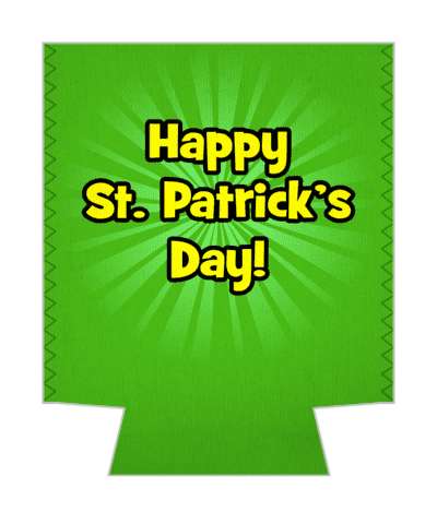 rays green colorful happy st patricks day stickers, magnet