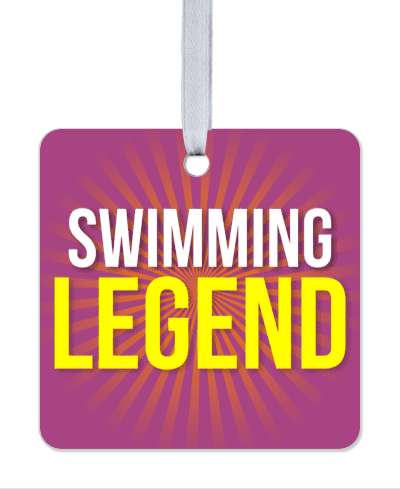 rays purple swimming legend stickers, magnet
