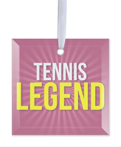 rays tennis legend white purple stickers, magnet