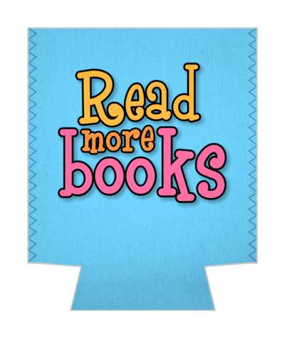read more books blue pink orange stickers, magnet