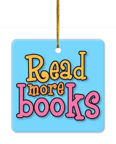 read more books light blue pink orange stickers, magnet