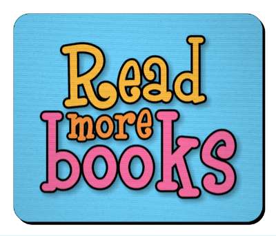 read more books sky blue stickers, magnet