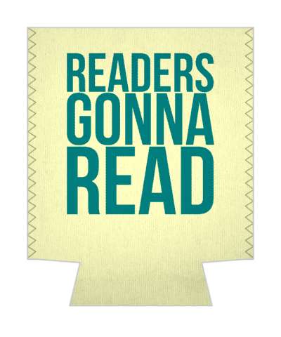 readers gonna read pale yellow stickers, magnet