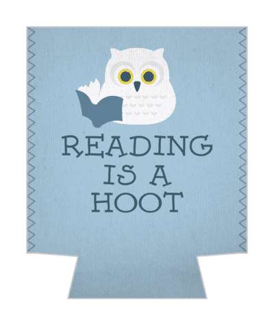 reading is a hoot cute owl with book stickers, magnet