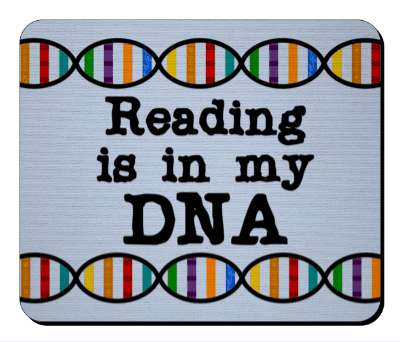 reading is in my dna book fanatic stickers, magnet