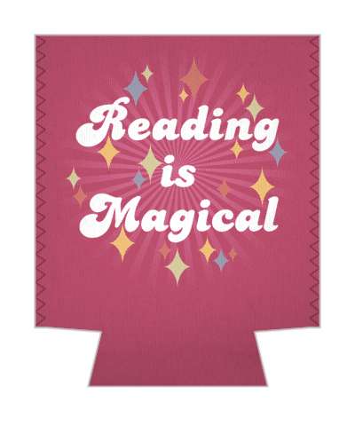 reading is magical rays diamonds colorful stickers, magnet
