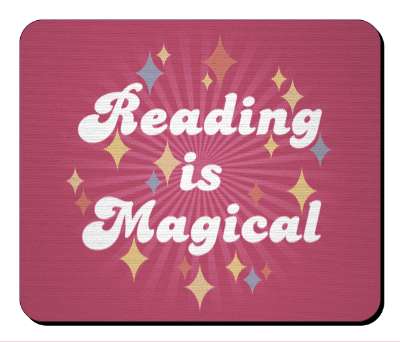 reading is magical sparkles stickers, magnet