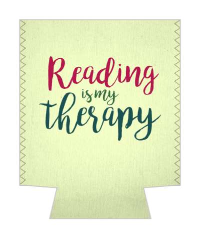 reading is my therapy cursive stickers, magnet
