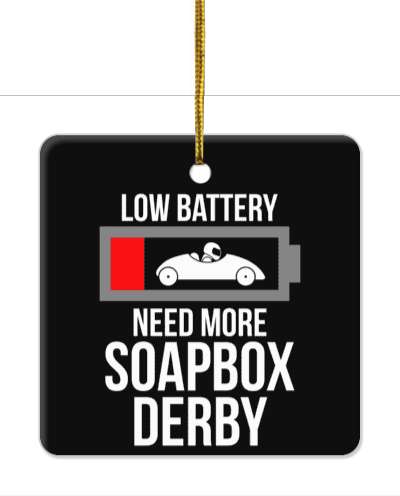 recharge low battery need more soapbox derby black white stickers, magnet