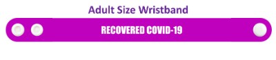 recovered covid-19 purple wristband