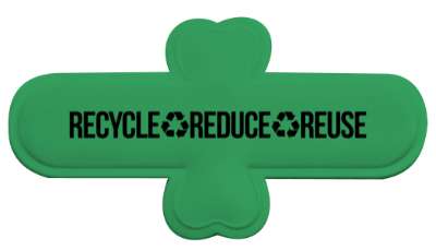 recycle reduce reuse saying stickers, magnet