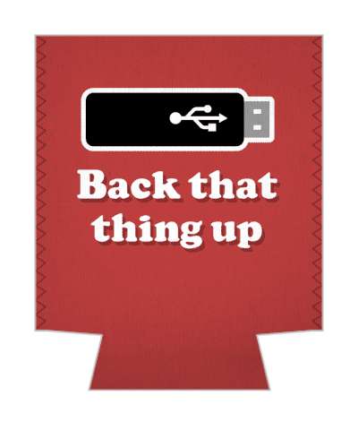 red back that thing up usb stick stickers, magnet