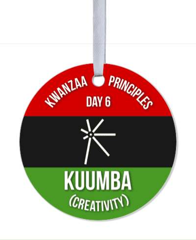 red black green kwanzaa principles day 6 kuumba creativity stickers, magnet