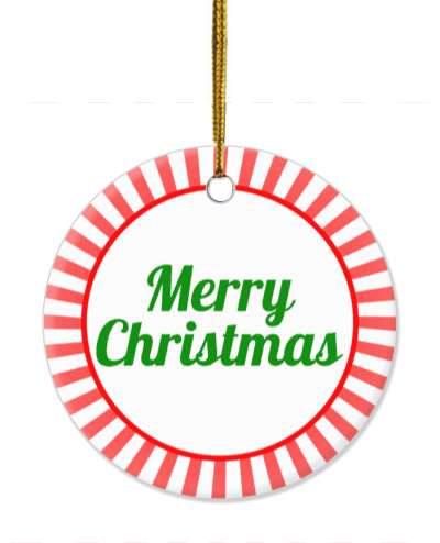 red candy cane border classic merry christmas green stickers, magnet