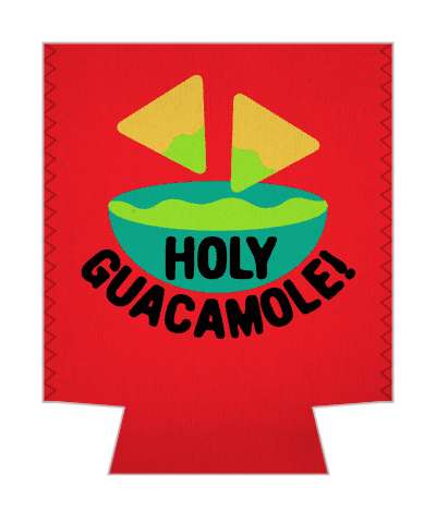 red holy guacamole chips dip stickers, magnet