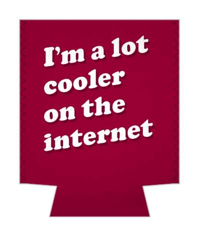 red im a lot cooler on the internet stickers, magnet