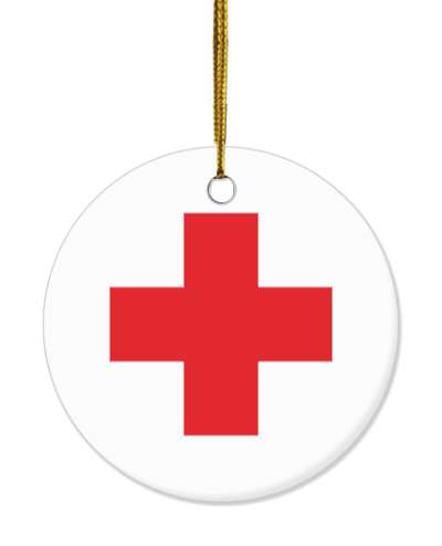 red medical cross symbol emergency health medikit stickers, magnet