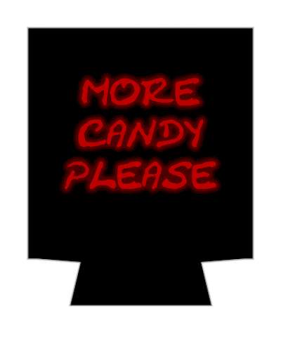 red more candy please creepy black stickers, magnet