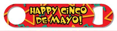 red party happy cinco de mayo fiesta stickers, magnet